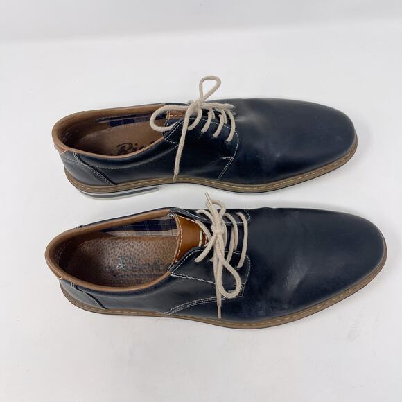 Rieker Mens 43 / US 9.5-10 Blue Dustin Derby Oxford Shoes Dress Leather Lace Up main image 9